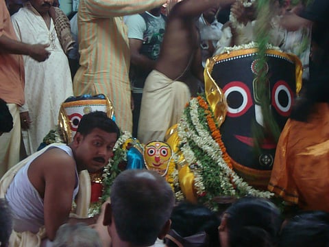 Rath yatra Festival in progress, Mahesh